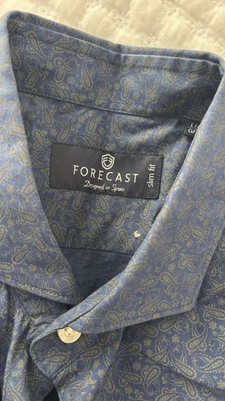 Camisa Forecast Azul Estampada