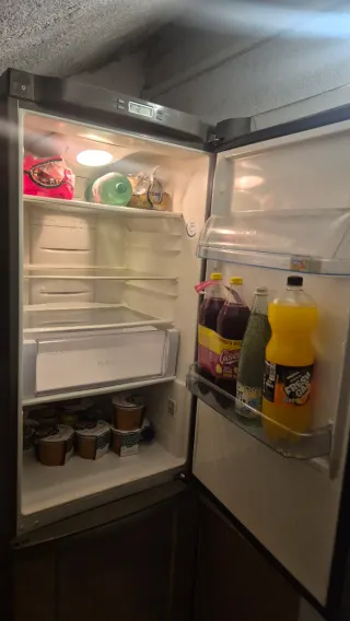 Nevera acero inoxidable plateada Electrolux