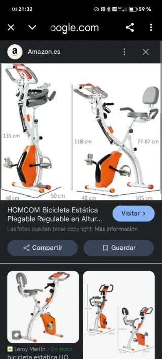 Bicicleta Estática Casi Nueva