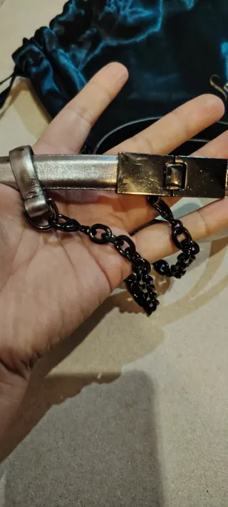 Cintura Luisa Spagnoli vera pelle argento