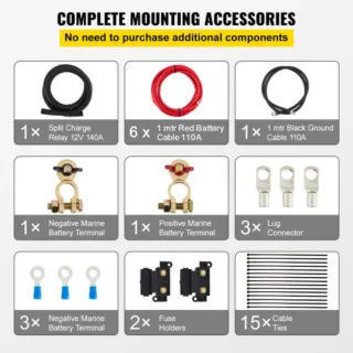 Kit Aislador Batería VEVOR 12V 140A