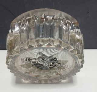 CENICERO EN CRISTAL TALLADO RESTAURANTE EL VICTOR