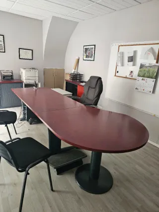 Gran Mesa de oficina madera y metal