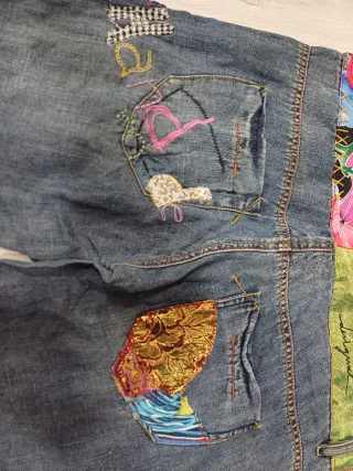 Pantalón corto vaquero Desigual multicolor