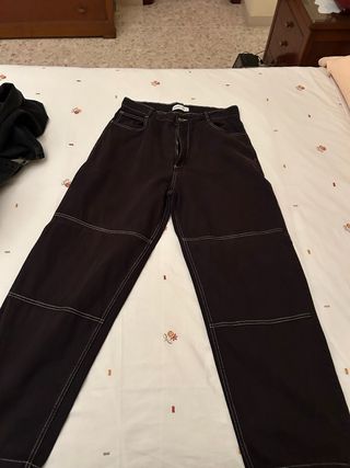 Pantalones Baggy Marrones Bershka