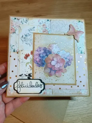 Postal artesanal Felicidades