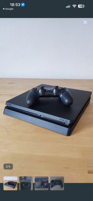 PS4 Slim Sony Negra + Mando