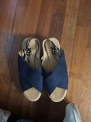 Sandalias Azul tipo ante