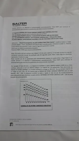 Bicicleta Estática SALTER PT-1715 | 16 Niveles