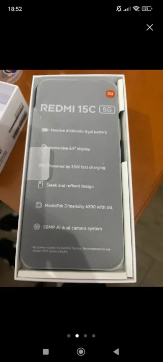 Xiaomi Redmi 15C. 5G 256GB nero