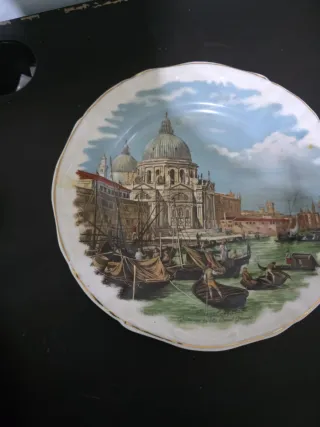 Plato decorativo porcelana Venecia