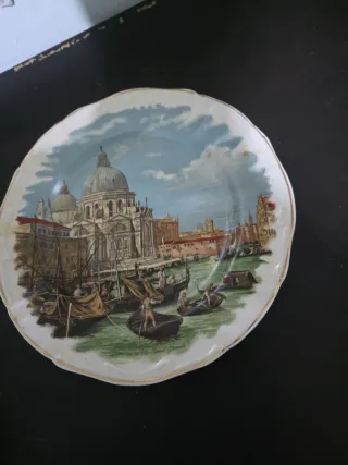 Plato decorativo porcelana Venecia