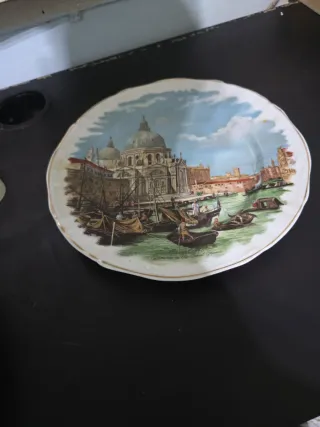 Plato decorativo porcelana Venecia
