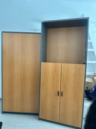 Estantería oficina madera y metal