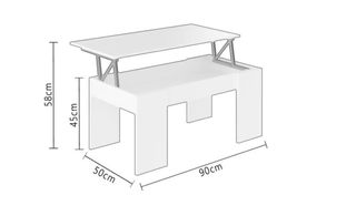Mesa centro elevable comedor blanca Nueva en caja