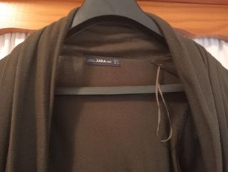 Zara Chaqueta Capa Punto y Raso