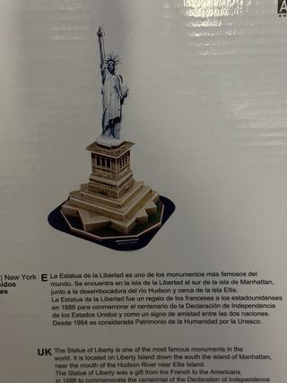 Puzzle 3D Estatua de la Libertad