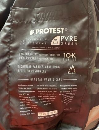 Chaqueta Protest Camuflaje esqui infantil.