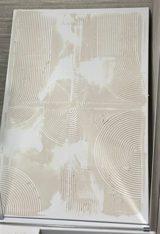 Cuadro Texturas Relieve Beige y Blanco