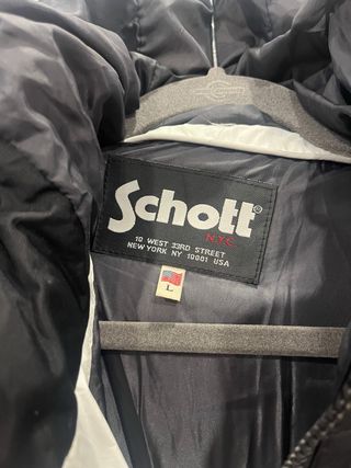 Plumífero Schott NYC Negro y Blanco