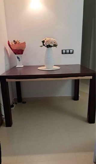 Mesa comedor extensible madera marrón 130-230cm