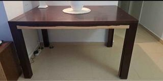 Mesa comedor extensible madera marrón 130-230cm