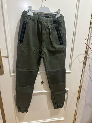 Pantalones Cargo Verde Militar 11-12años