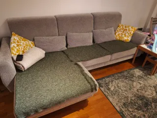 Sofá modular tela gris