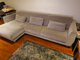 Sofá modular tela gris