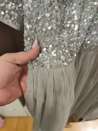 Vestido gris lentejuelas