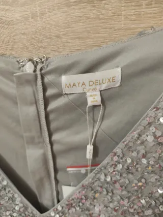 Vestido gris lentejuelas