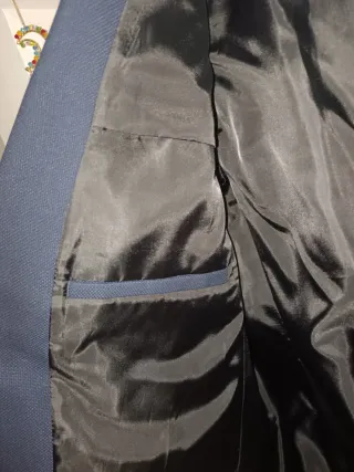 Americana Zara Talla 54 Azul Marino