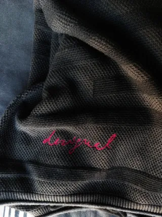 Jersey Desigual Negro Gris Cremalleras