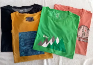 LOTE DE 4 CAMISETAS DE CABALLERO DE MANGA CORTA.