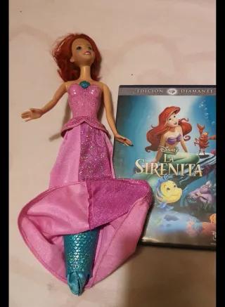 Lote DVD La Sirenita + Muñeca Ariel
