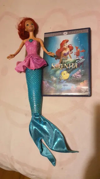 Lote DVD La Sirenita + Muñeca Ariel