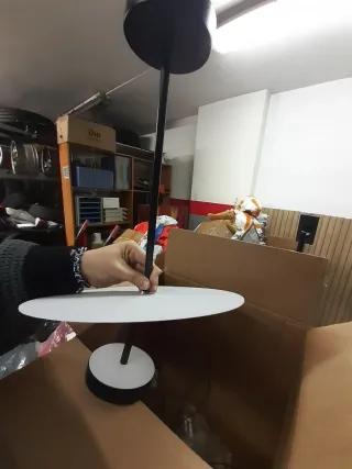 Lámpara de techo LED moderna negra y blanca