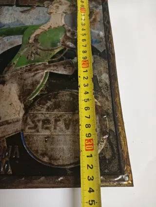 Chapa antigua SERVUS crema calzado