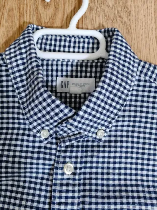 Camisa Gap cuadros azul y blanco