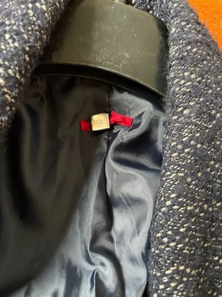 Cappotto 3/4 misto lana blu