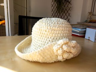 Palomitero, sombrero, y escarpines para Jeimy