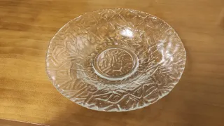 6 Platos Hondos Cristal Diseño Texturizado