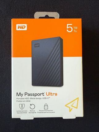WD My Passport Ultra 5TB Disco Duro Externo
