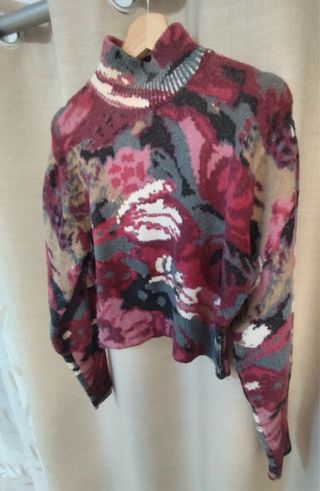 Jersey Zara cuello alto estampado floral