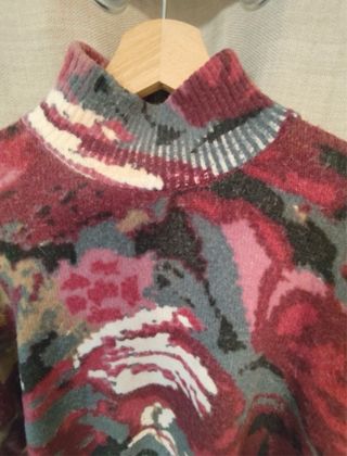 Jersey Zara cuello alto estampado floral