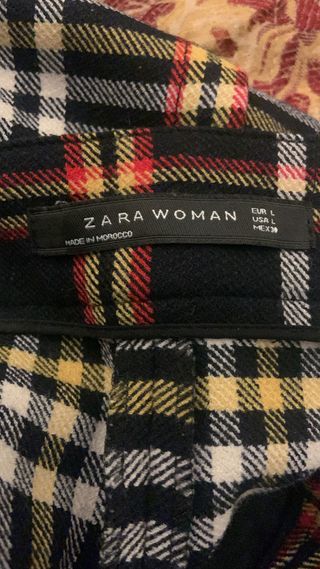 Pantalón Zara Women cuadros talla L