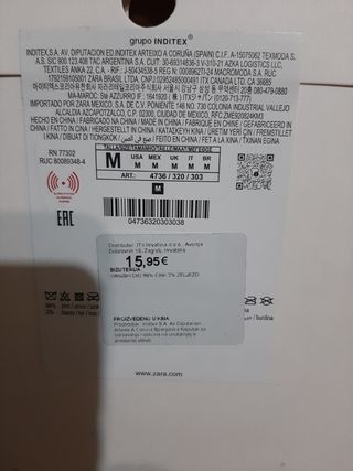 Collar dorado de Zara