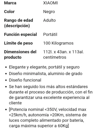 Patinete eléctrico negro