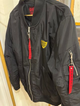 Chaqueta Bomber Negra Talla XL