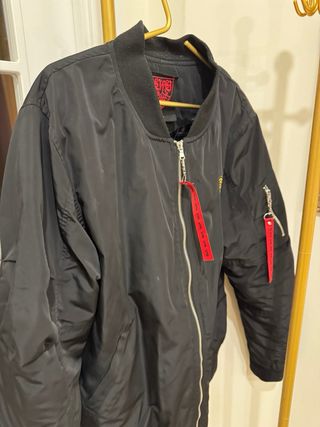 Chaqueta Bomber Negra Talla XL